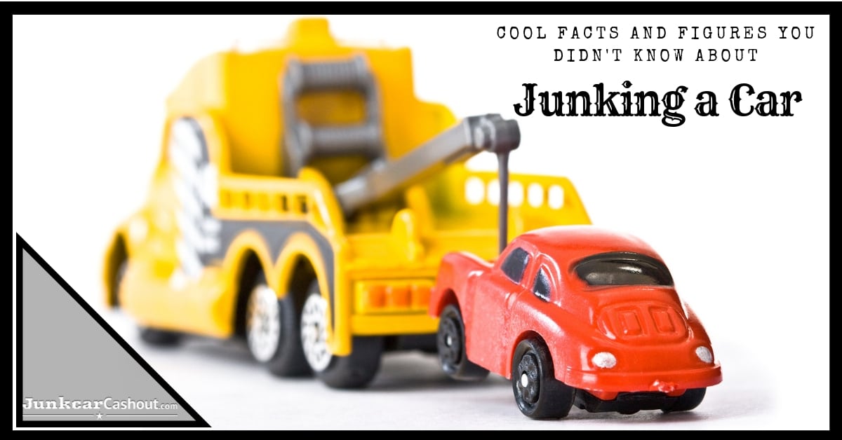 A toy car representing cash for junk cars.