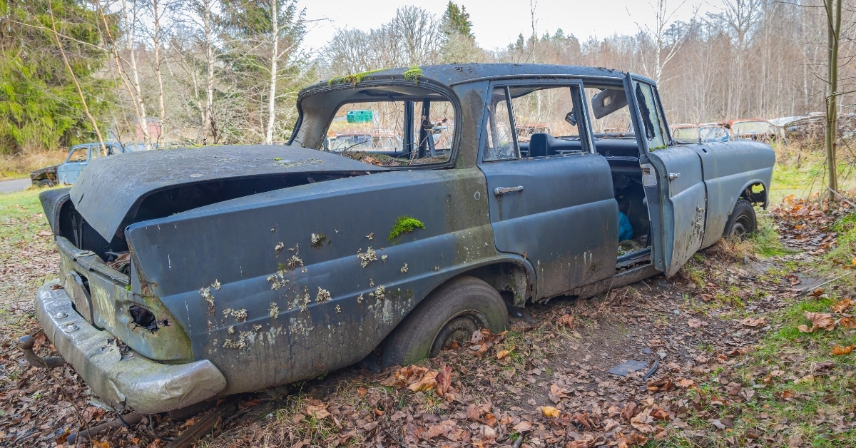 Junk Cars in Utah Salvage Yard
