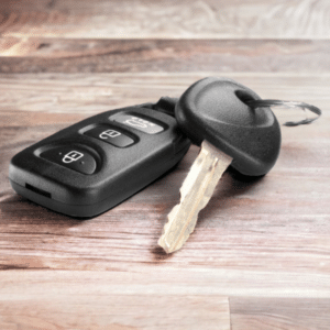 Car title, keys, and ID ready for sale